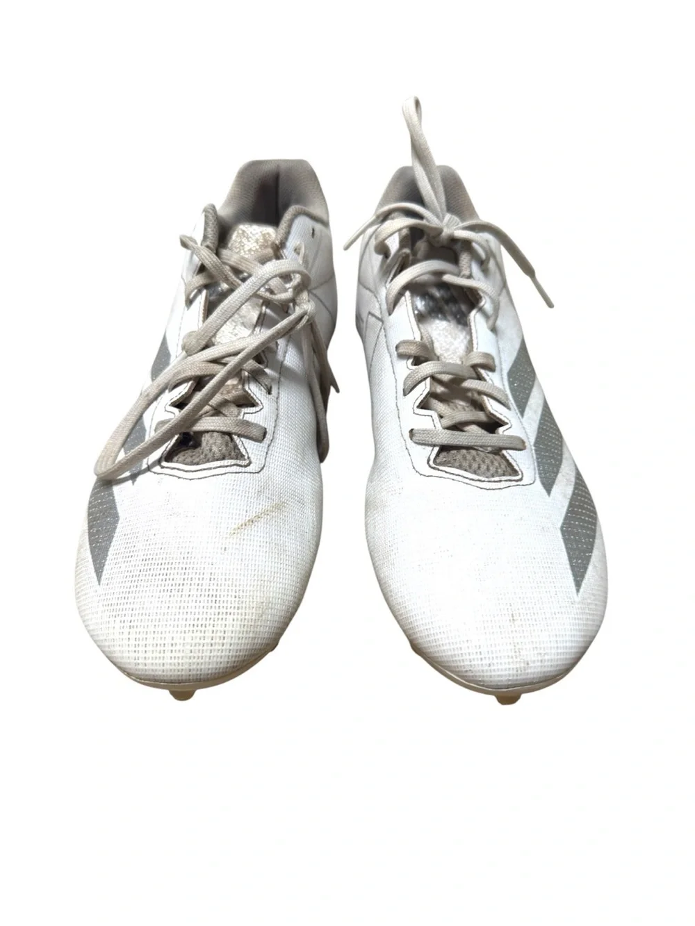 Adidas Men’s Adizero Electric II Football Cleats EUC 10.5 white metallic silver